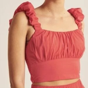 Abercrombie and Fitch Red Sleeveless  Shirt